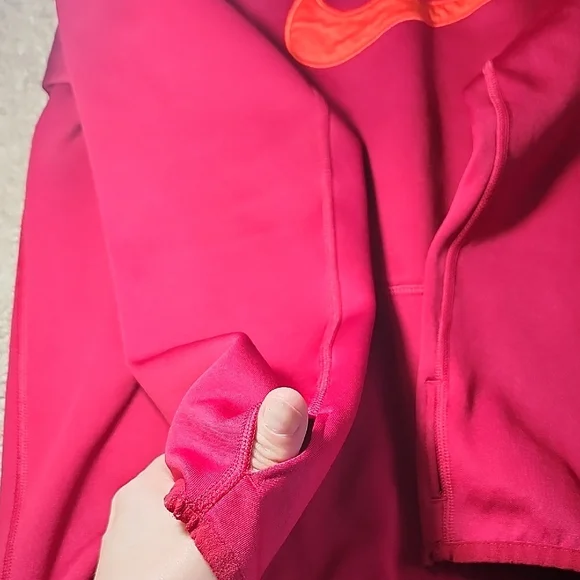 Nike Red and Orange Women's Hoodie - Picture 3 of 6